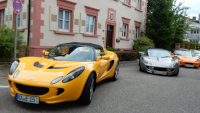 Fassanstich mit OB Hubert Schnurr - "Dorffeschd" mit Lotus-Sportwagen aus Deutschland und der Schweiz